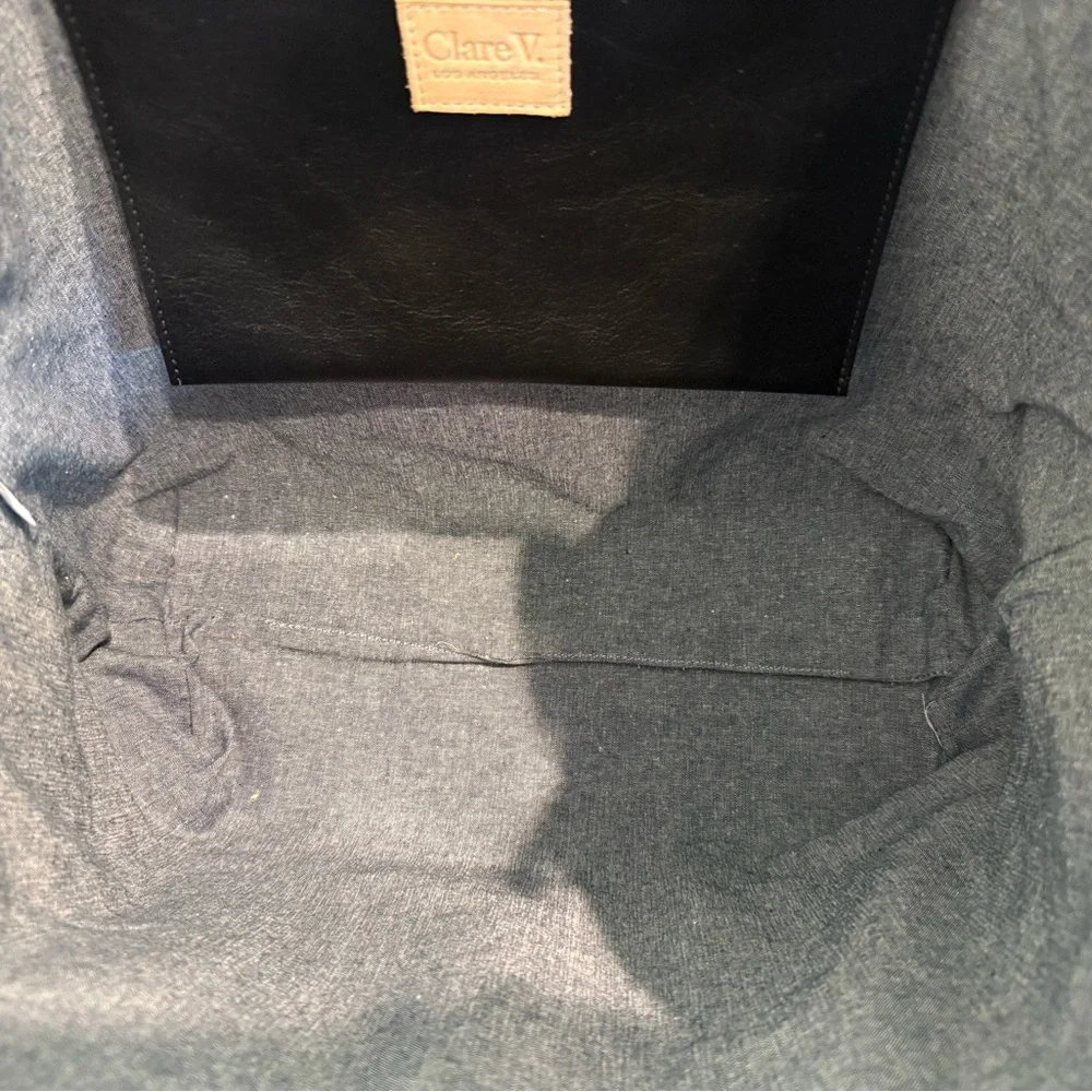 Clare V Black Le Zip Sac with travel pouch - Picture 6 of 12